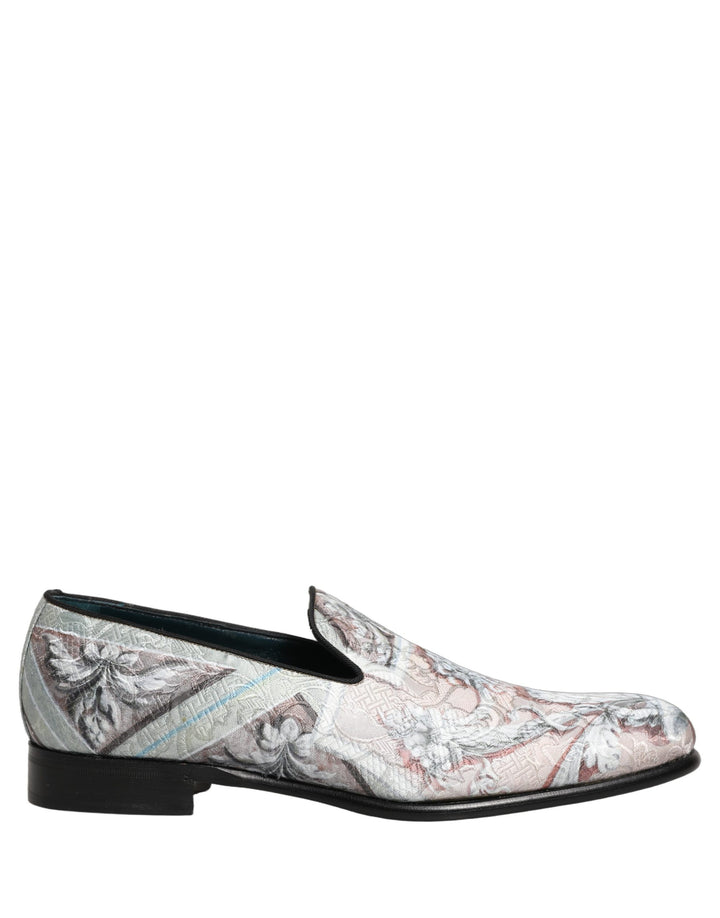 Zapatos Mocasines Dolce & Gabbana de Terciopelo Multicolor con Diseño Barroco