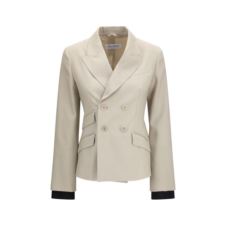 Max Mara Beige Wool Oves Aries Blazer