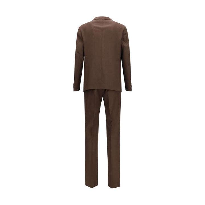Tagliatore Brown Wool Oves Aries Two-Piece Suit