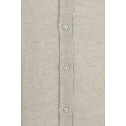 Hugo Boss Black Beige Linen Dress Shirt