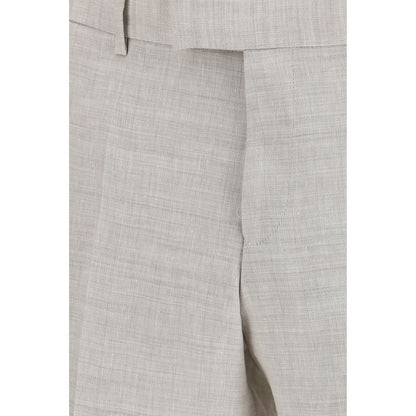 Hugo Boss Black Gray Linen Two-Piece Suit