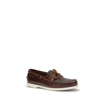Sebago Brown Calf Leather Bos Taurus Slip-On Loafers