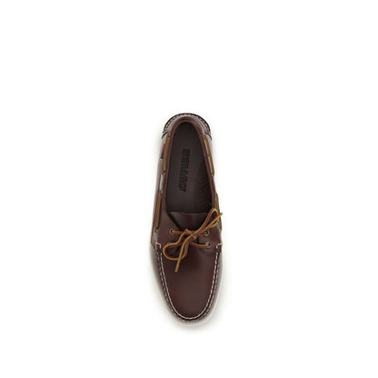 Sebago Brown Calf Leather Bos Taurus Slip-On Loafers