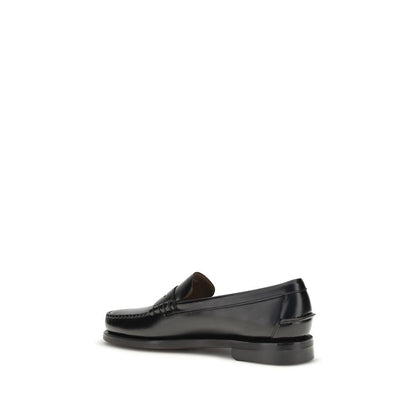 Sebago Black Calf Leather Bos Taurus Slip-On Loafers