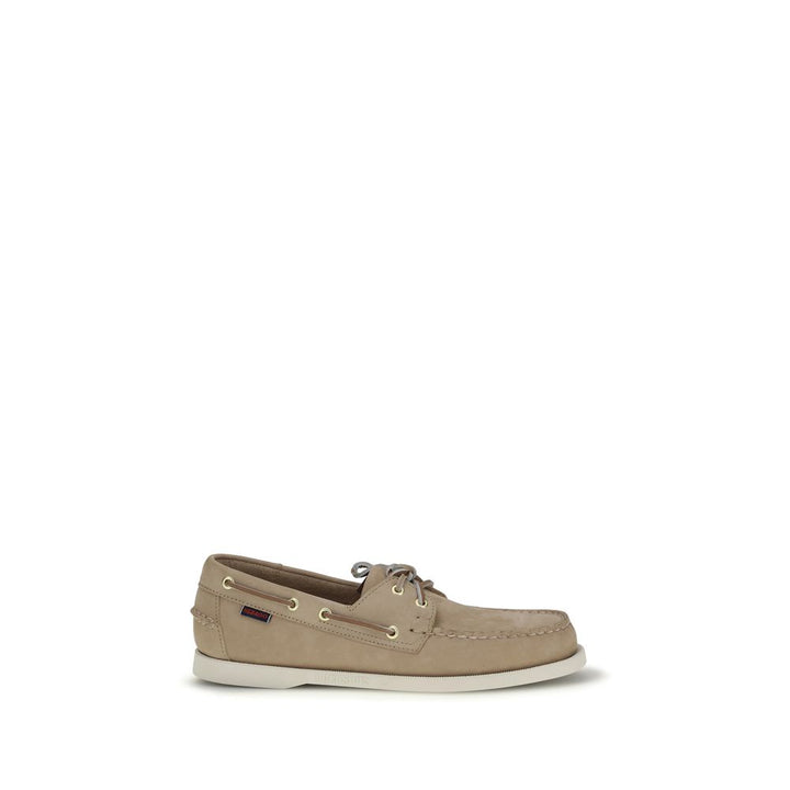 Sebago Beige Calf Leather Bos Taurus Slip-On Loafers