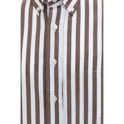 Sebago Brown Cotton Pattern Shirt
