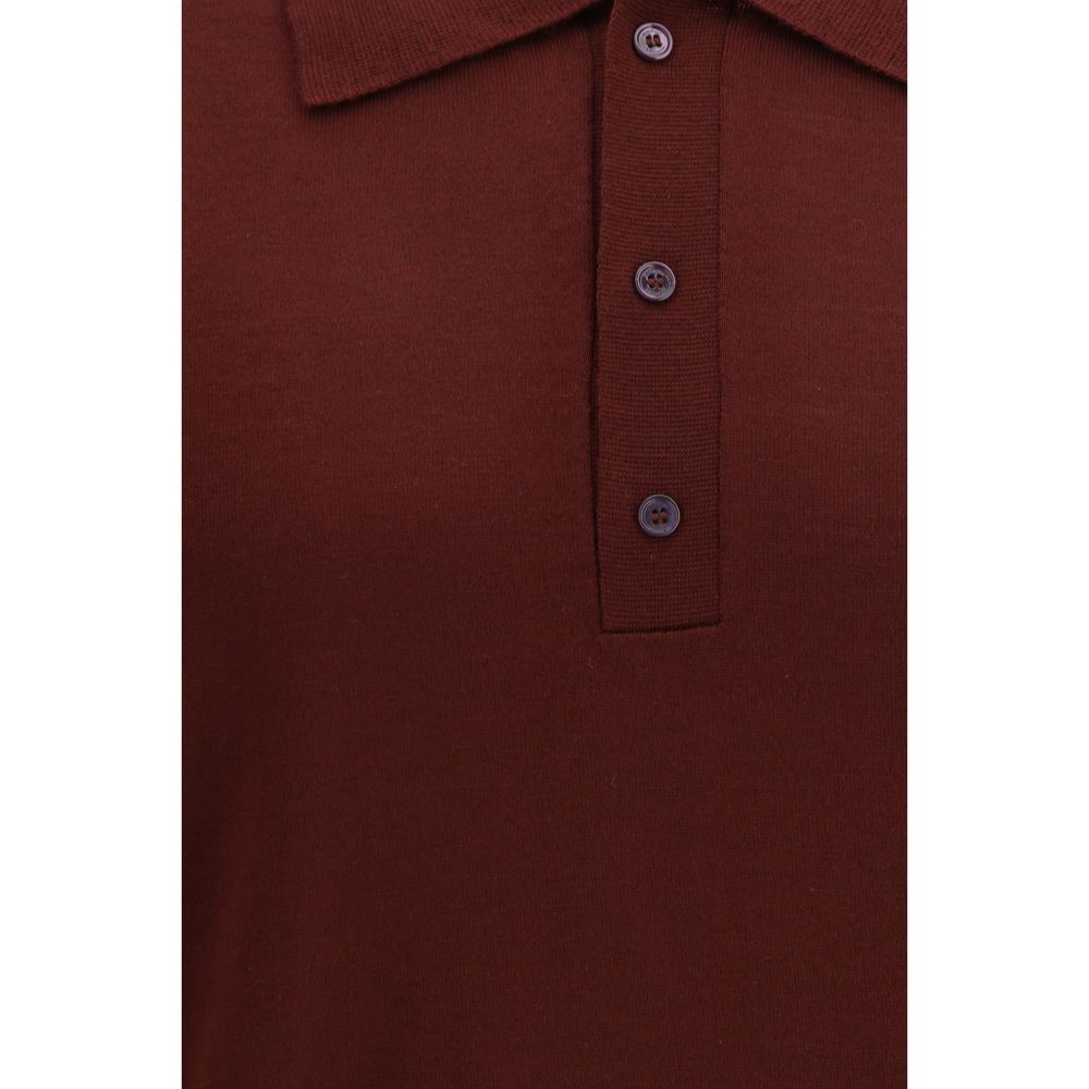 Camisa polo Valentino de lana Burdeos Oves Aries