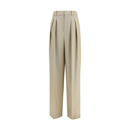 Pantalones de vestir Saint Laurent Beige de lana Oves Aries