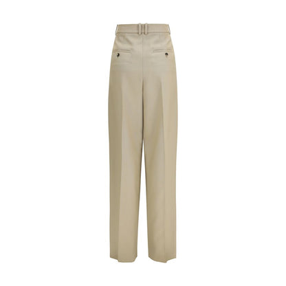 Pantalones de vestir Saint Laurent Beige de lana Oves Aries