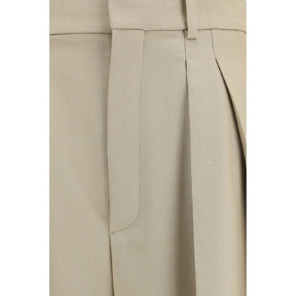 Pantalones de vestir Saint Laurent Beige de lana Oves Aries