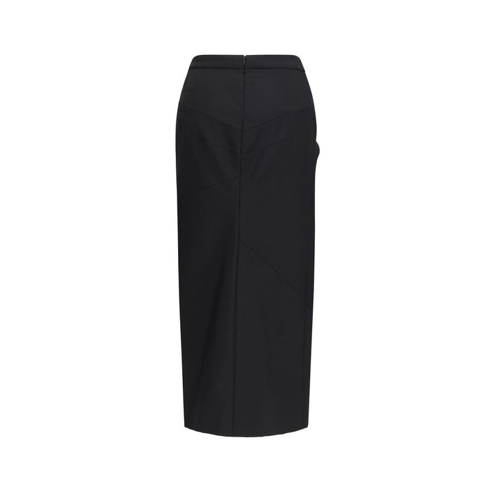 Falda midi Oves Aries de lana negra de Givenchy