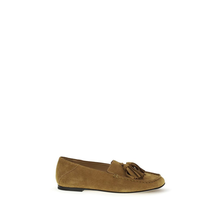 Dear Frances Beige Calf Leather Bos Taurus Slip-On Loafers