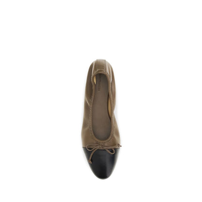 Dear Frances Brown Calf Leather Bos Taurus Ballet Flats