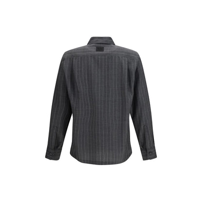 Camisa de vestir de lana gris Oves Aries de Dolce & Gabbana