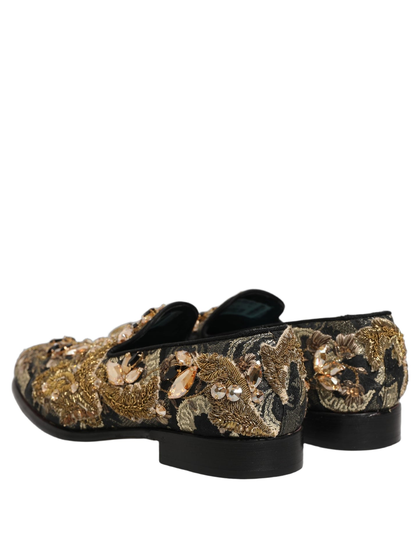 Chaussures Mocassins Dolce & Gabbana en Velours Noir Orné