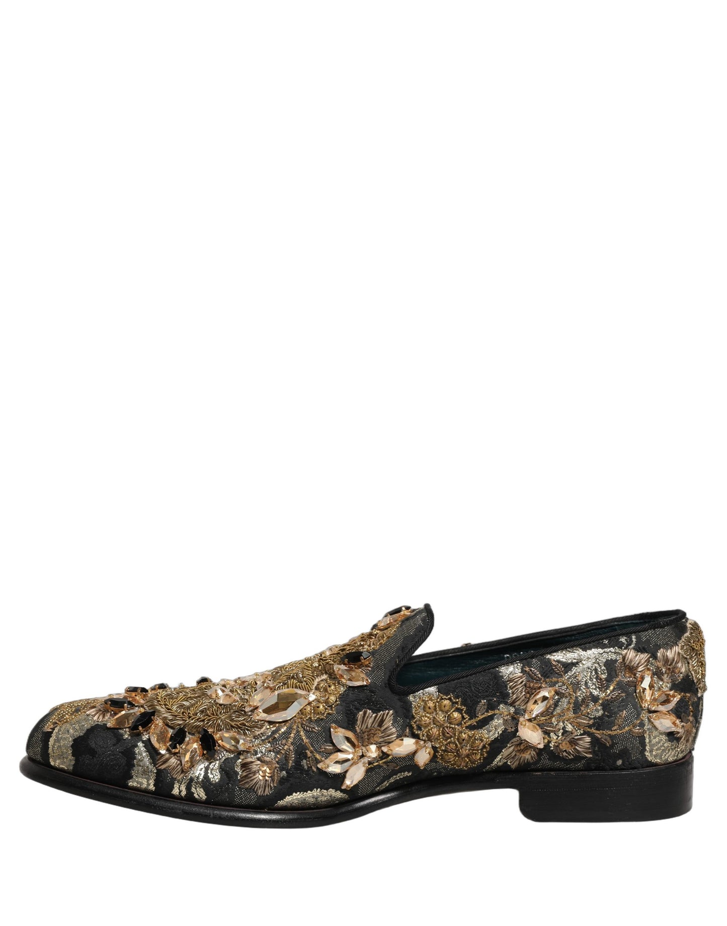 Chaussures Mocassins Dolce & Gabbana en Velours Noir Orné