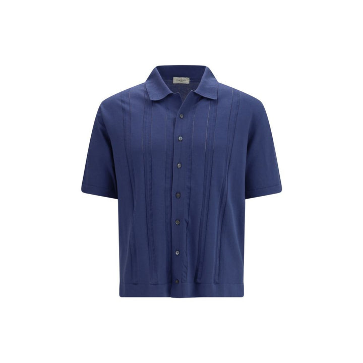 Piacenza Cashmere Blue Cotton Polo Shirt
