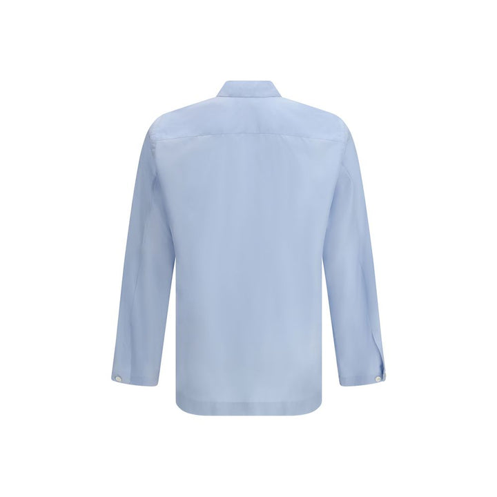 Umit Benan Blue Silk Shirt