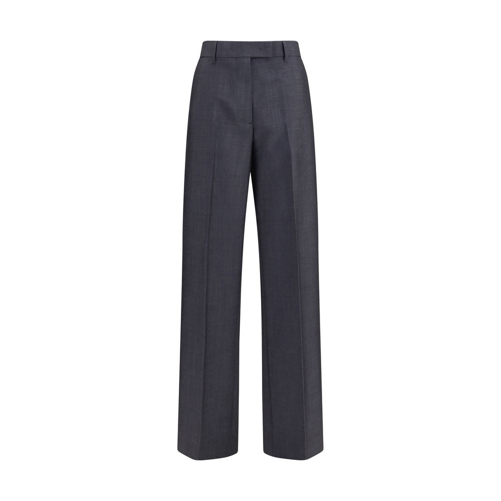 Pantalon de costume Oves Aries en laine grise Miu Miu