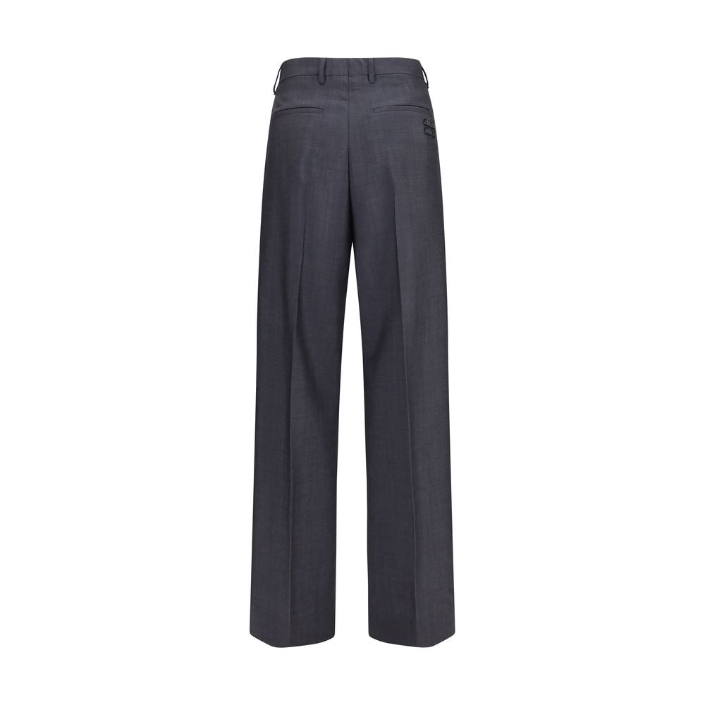 Pantalon de costume Oves Aries en laine grise Miu Miu