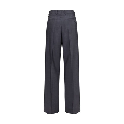 Pantalon de costume Oves Aries en laine grise Miu Miu