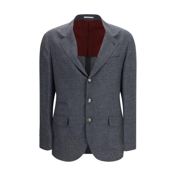 Blazer Brunello Cucinelli en laine grise Oves Aries