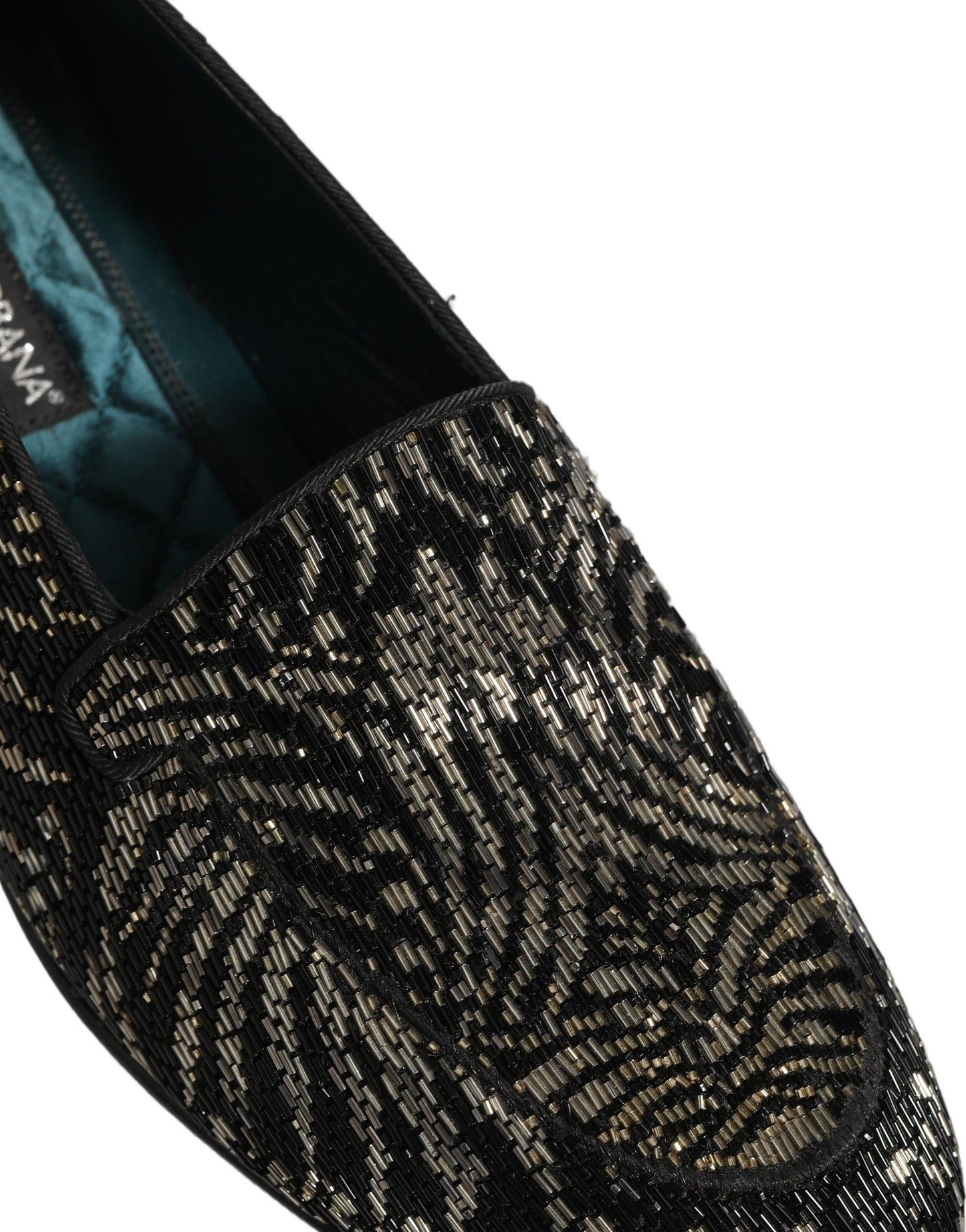 Chaussures mocassins Dolce & Gabbana ornés noir et argent