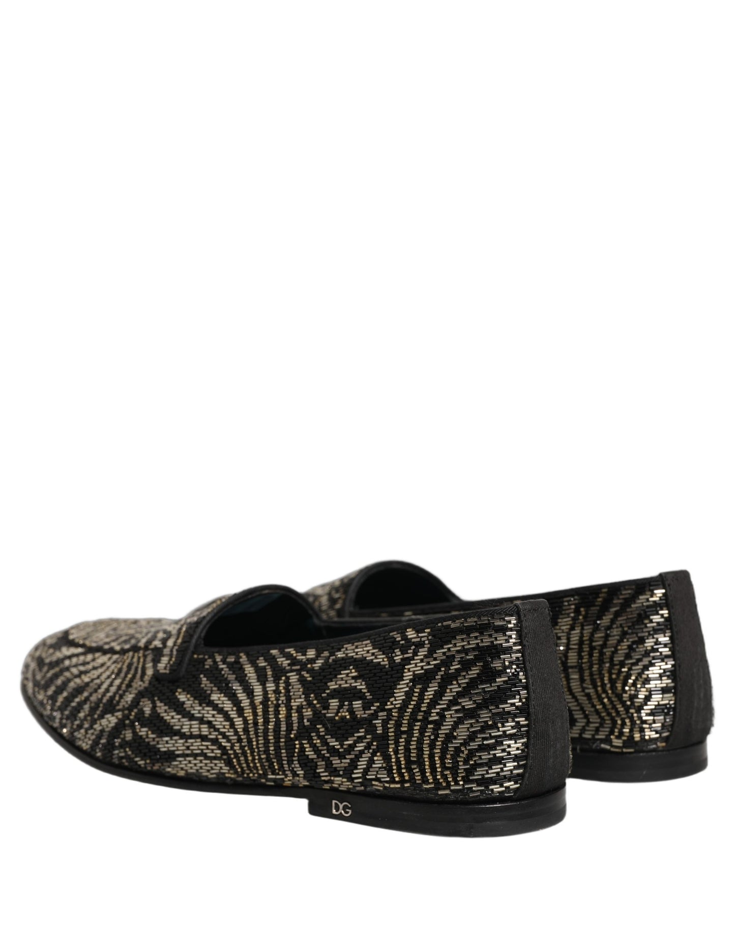 Chaussures mocassins Dolce & Gabbana ornés noir et argent