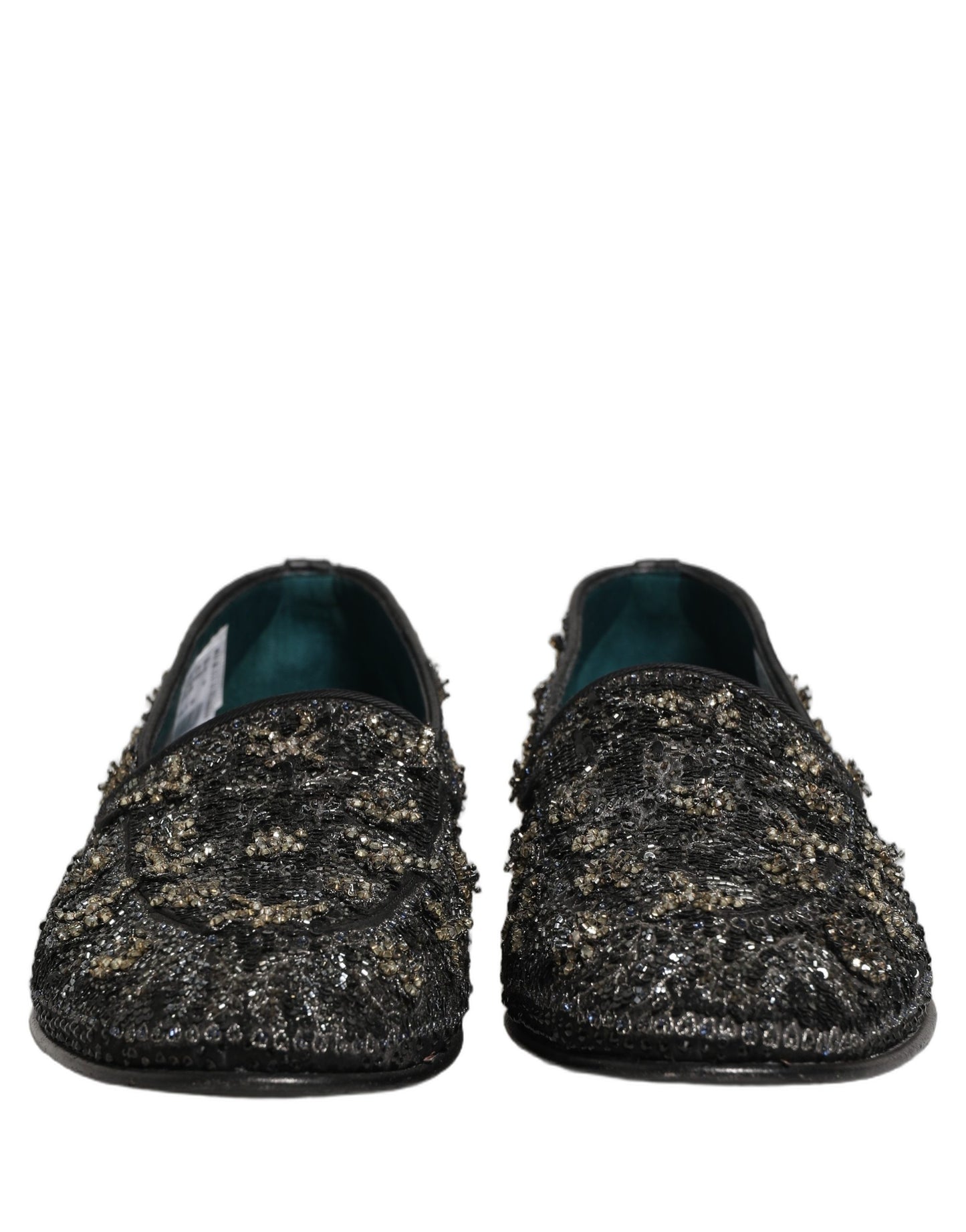 Chaussures Mocassins Dolce & Gabbana Noirs Ornés de Strass