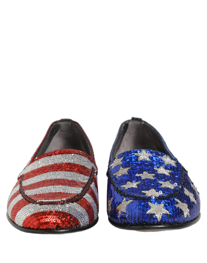 Mocasines Dolce & Gabbana Multicolor Flag Sequin Dress