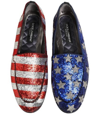 Mocasines Dolce & Gabbana Multicolor Flag Sequin Dress