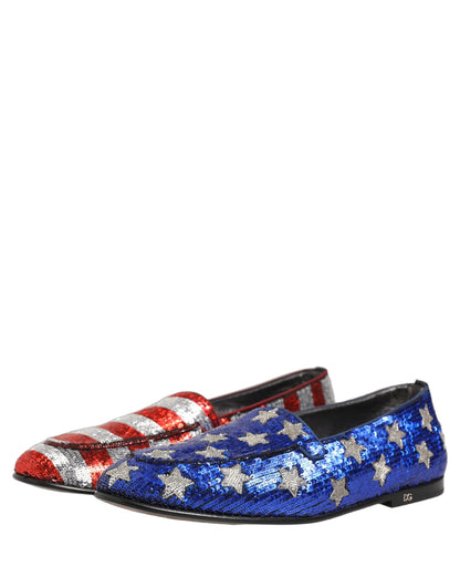 Mocasines Dolce & Gabbana Multicolor Flag Sequin Dress