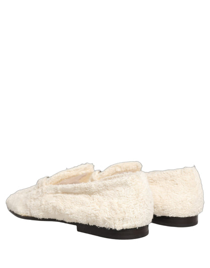 Zapatos mocasines de vestir para hombre Dolce & Gabbana de piel de oveja blanca