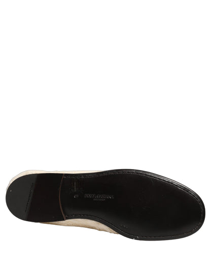 Zapatos mocasines de vestir para hombre Dolce & Gabbana de piel de oveja blanca