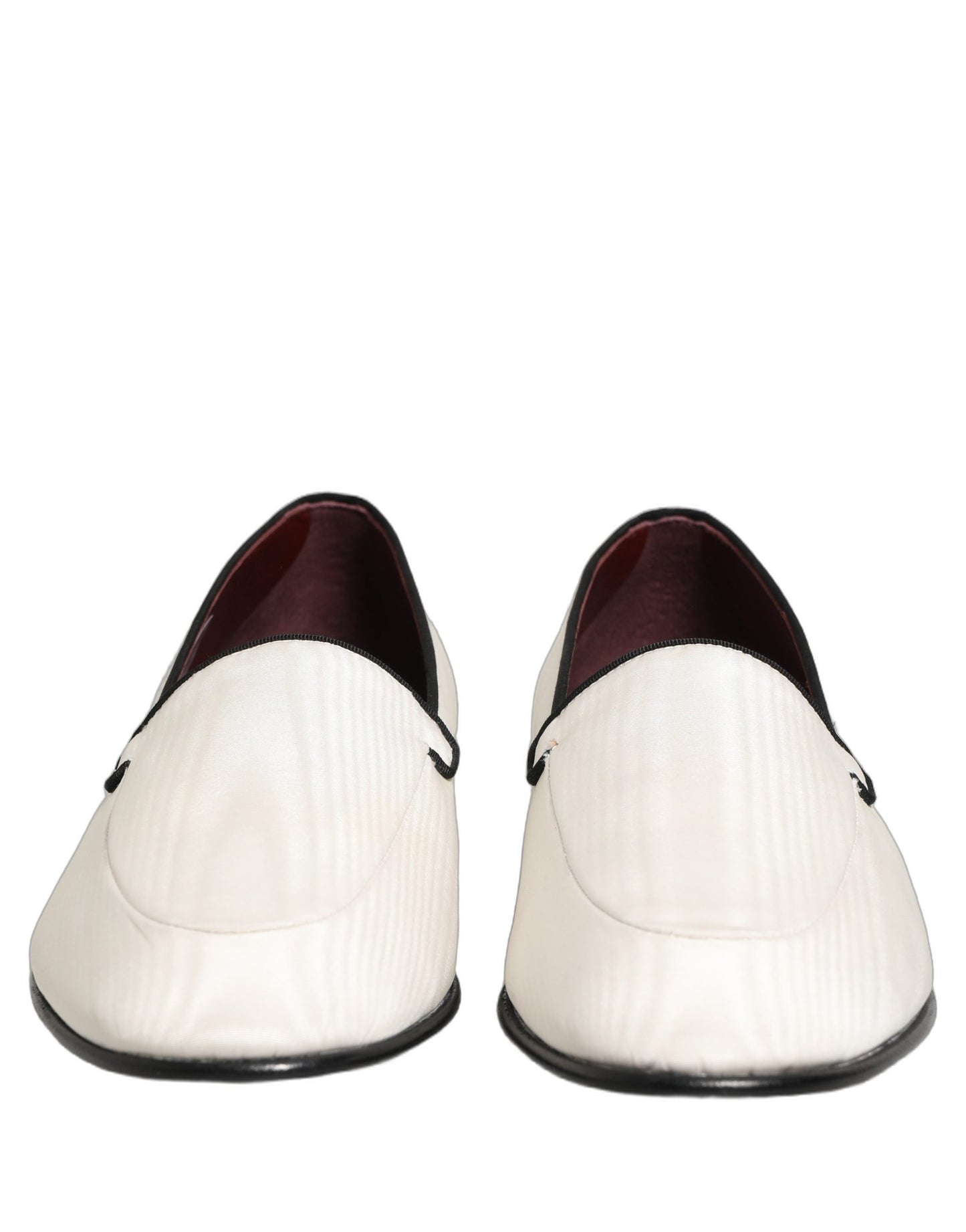 Zapatos mocasines planos Dolce & Gabbana de terciopelo blanco para hombre