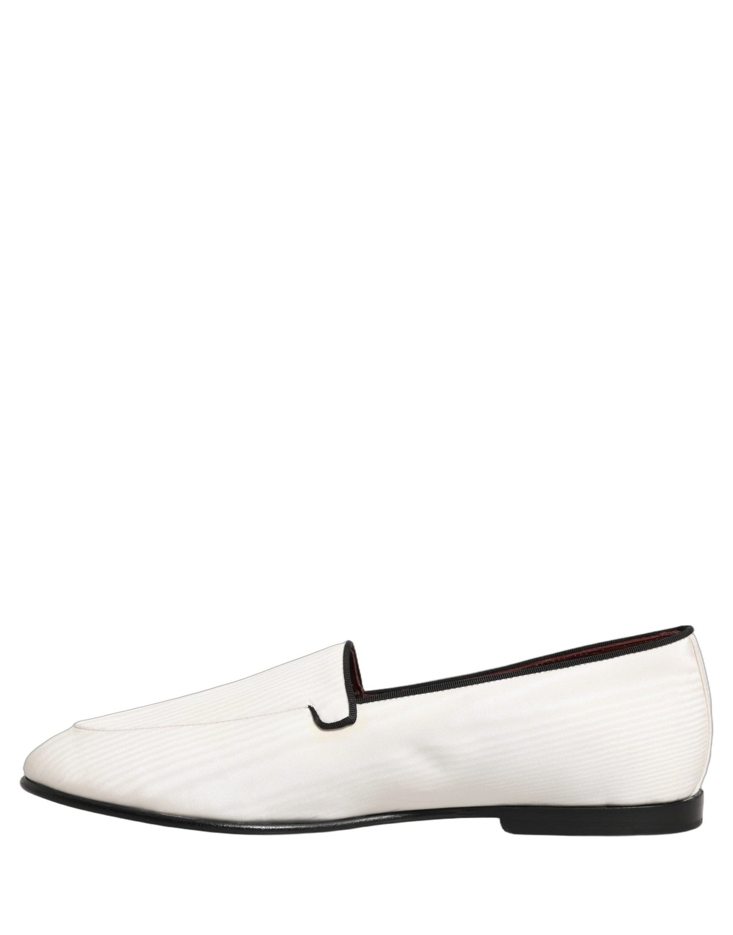 Zapatos mocasines planos Dolce & Gabbana de terciopelo blanco para hombre