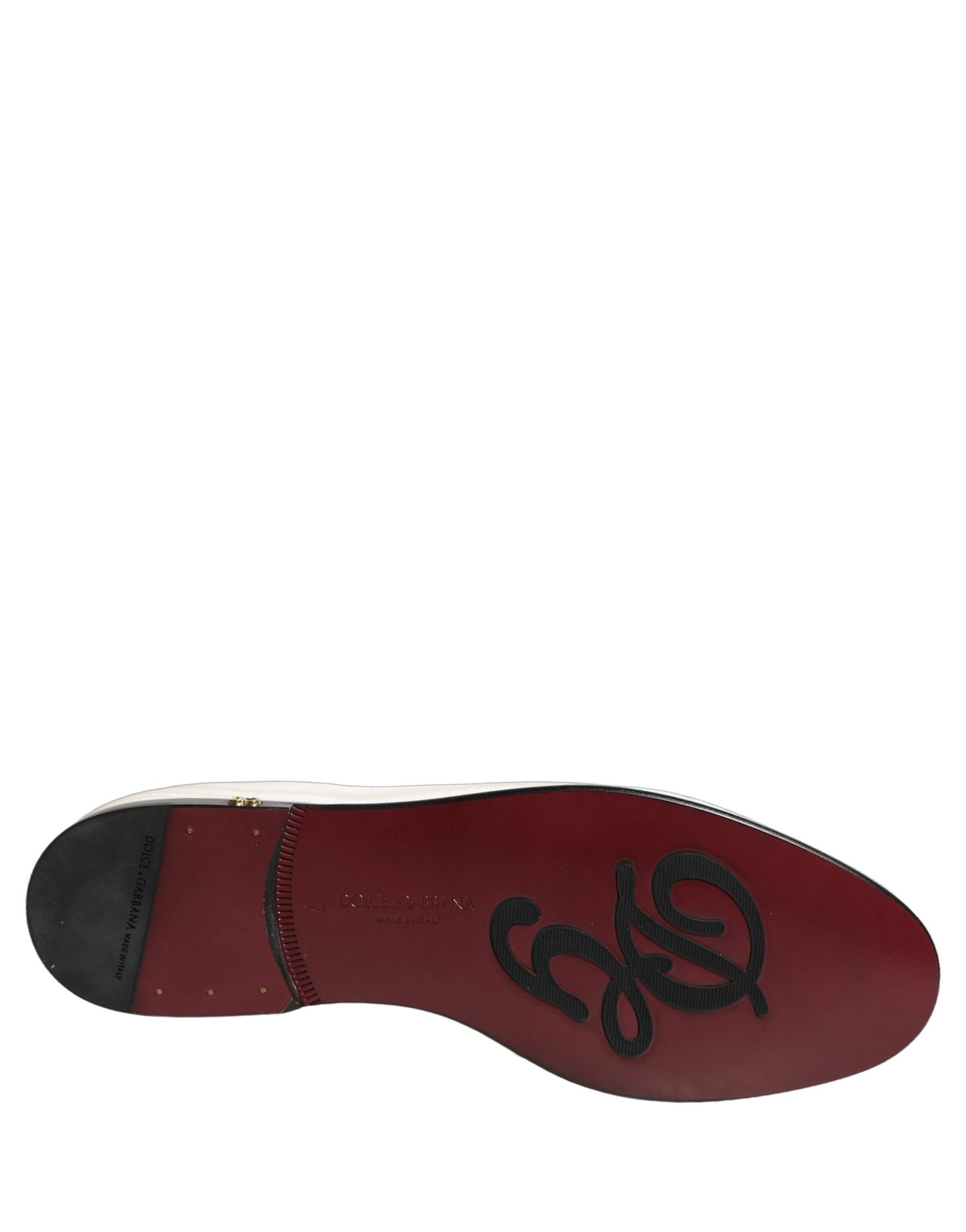 Zapatos mocasines planos Dolce & Gabbana de terciopelo blanco para hombre