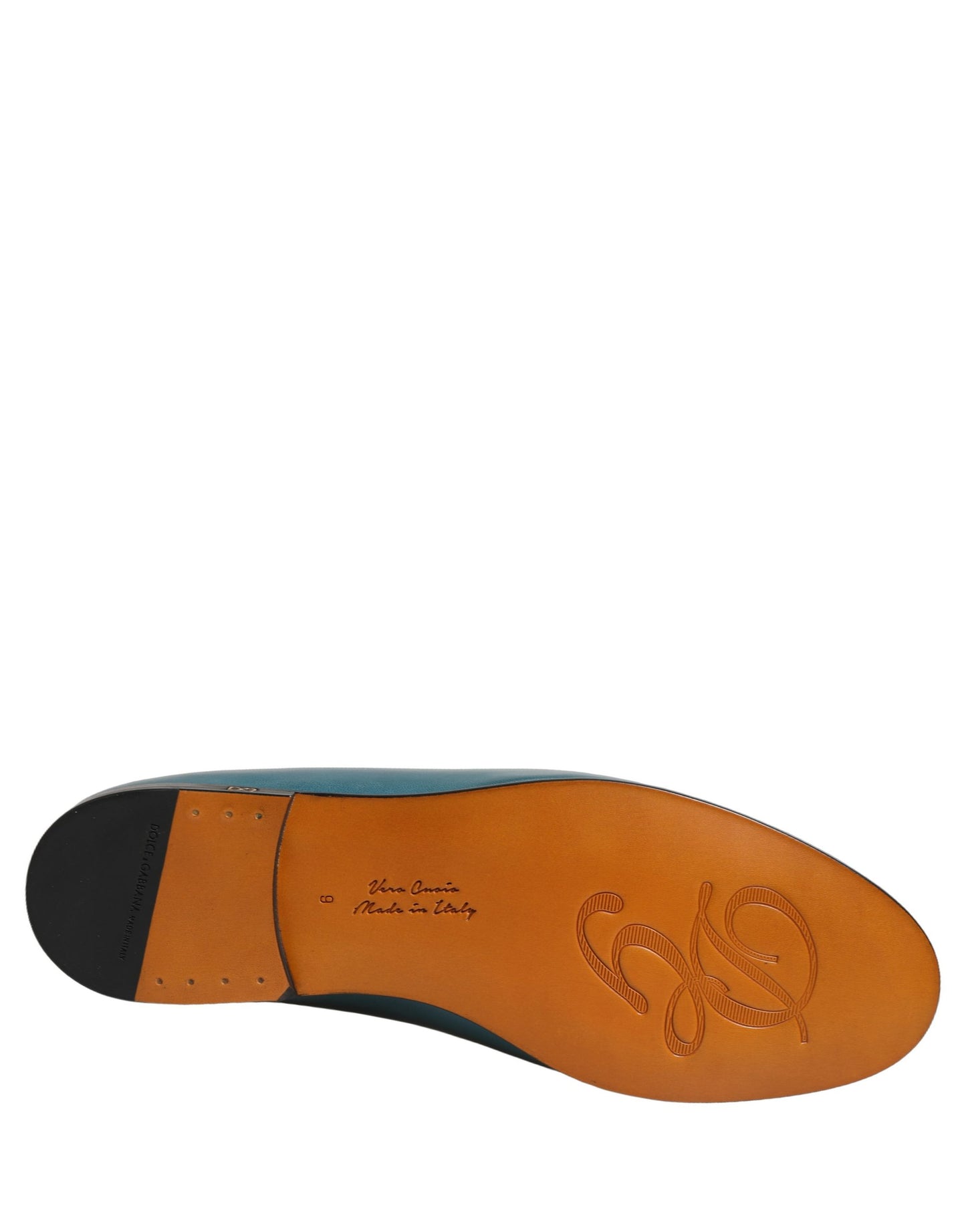 Mocassins pour Homme Dolce & Gabbana en Cuir Bleu avec Logo