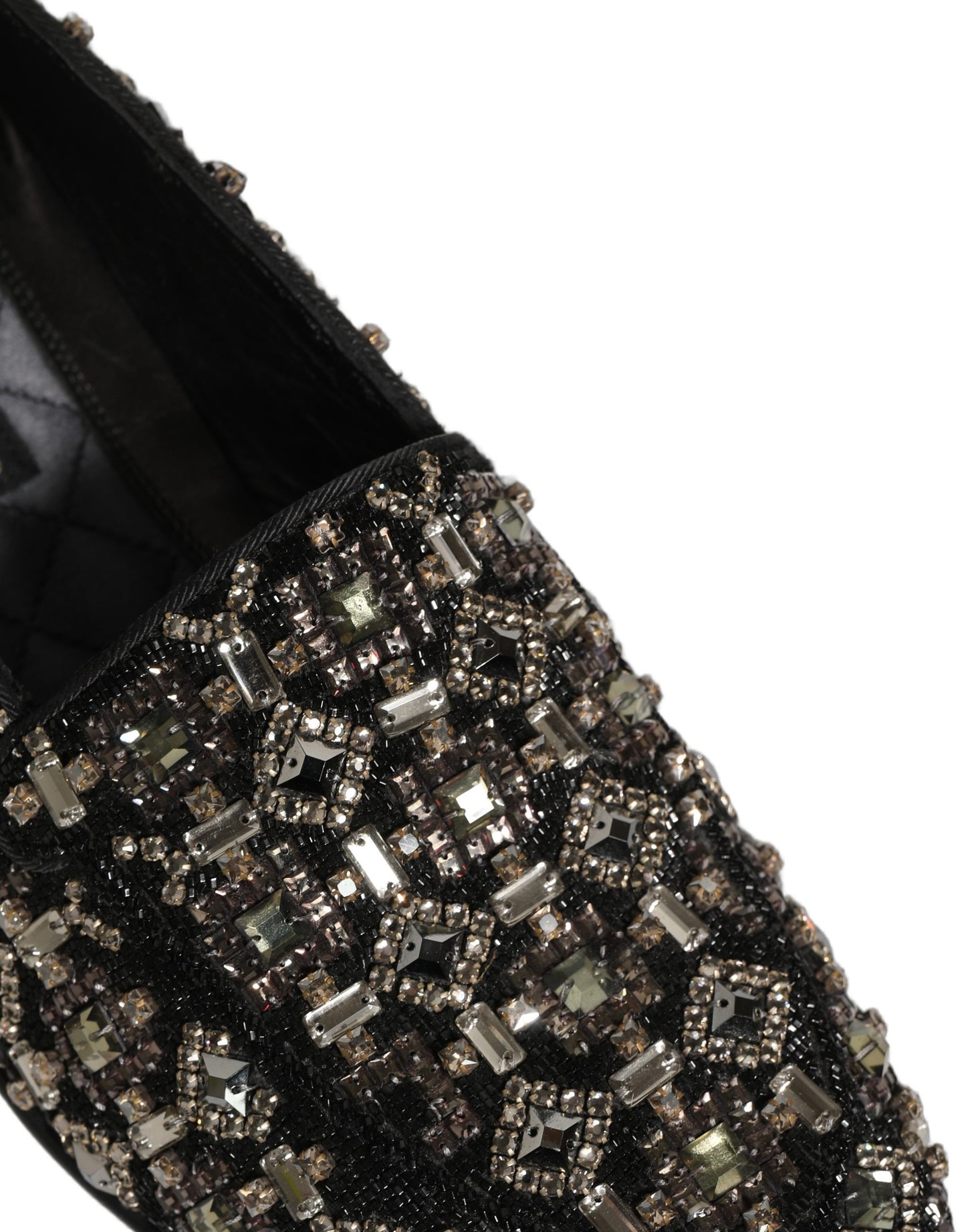 Mocasines Dolce & Gabbana negros con adornos de cristal
