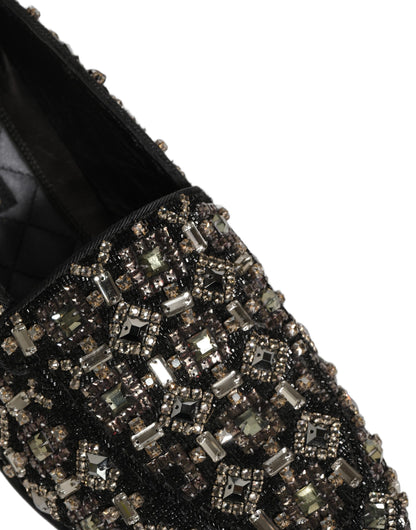 Mocasines Dolce & Gabbana negros con adornos de cristal