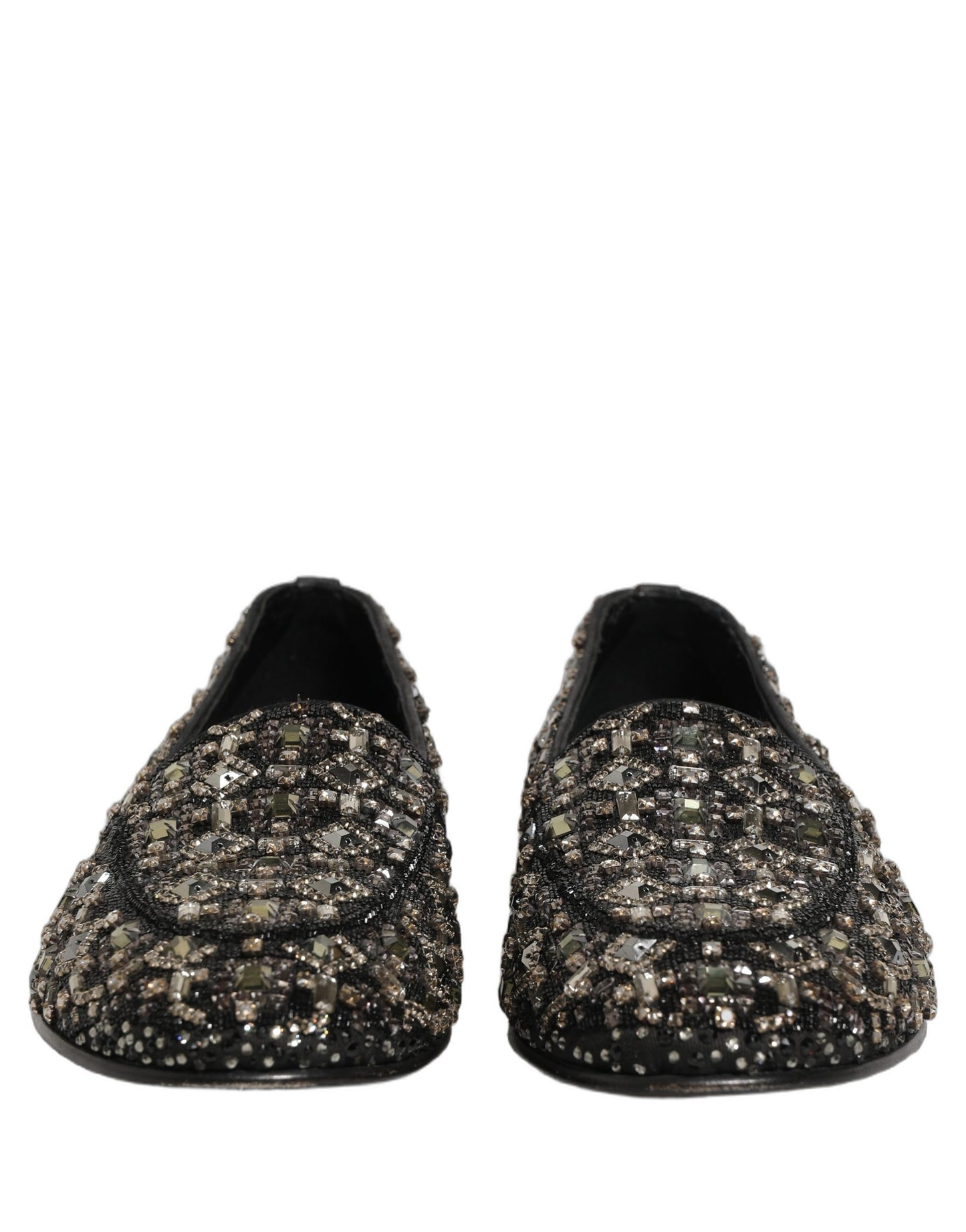 Mocasines Dolce & Gabbana negros con adornos de cristal