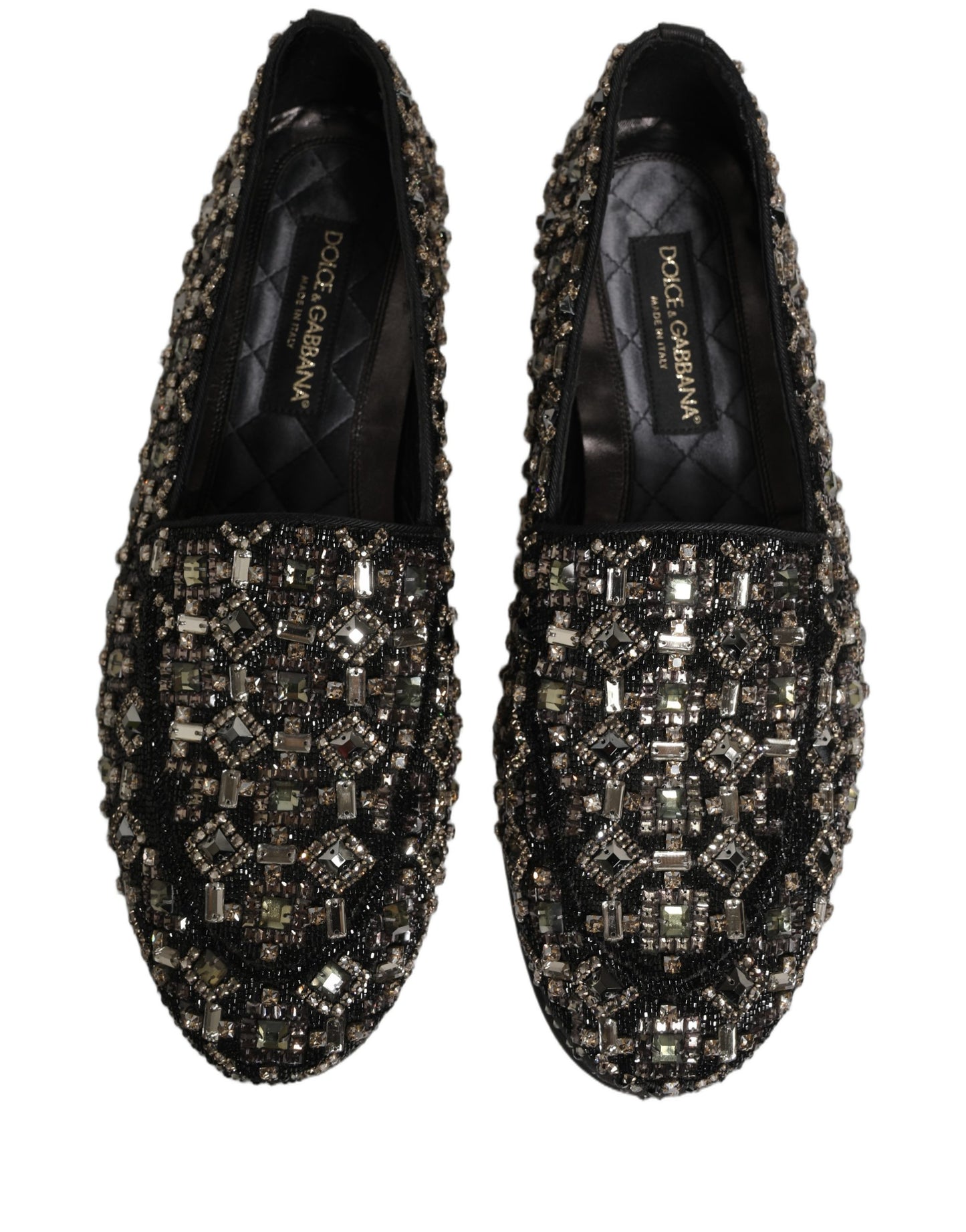 Mocasines Dolce & Gabbana negros con adornos de cristal