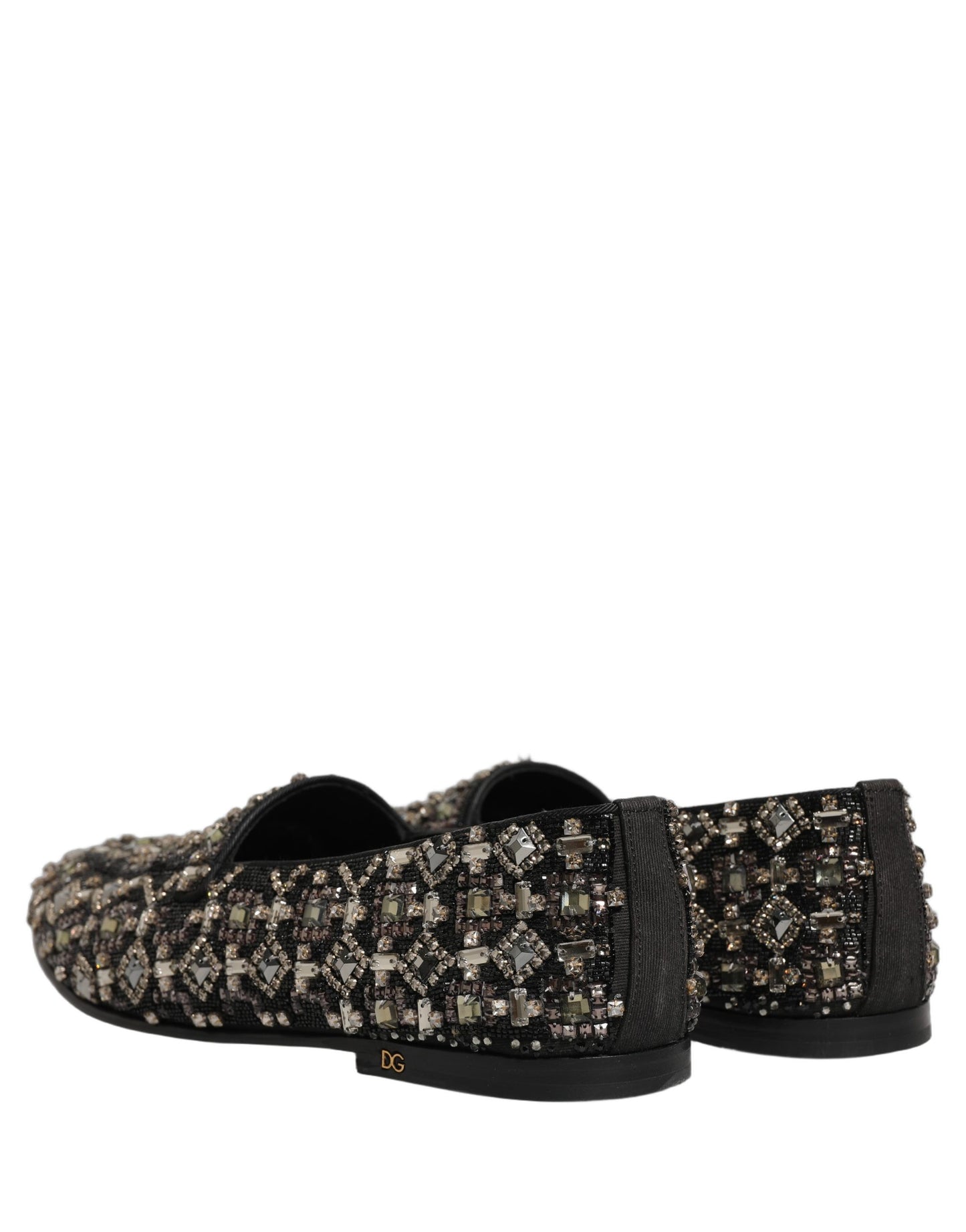 Mocasines Dolce & Gabbana negros con adornos de cristal