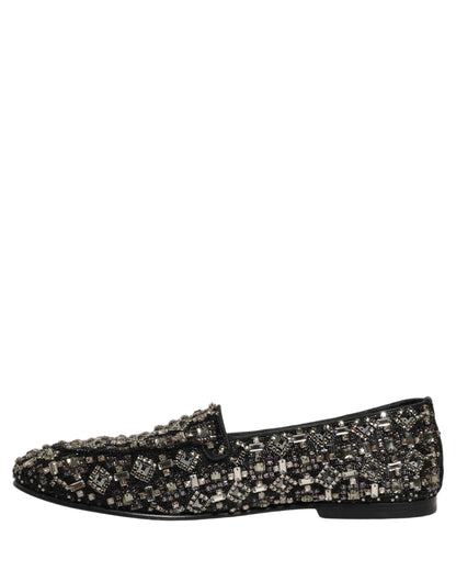 Mocasines Dolce & Gabbana negros con adornos de cristal