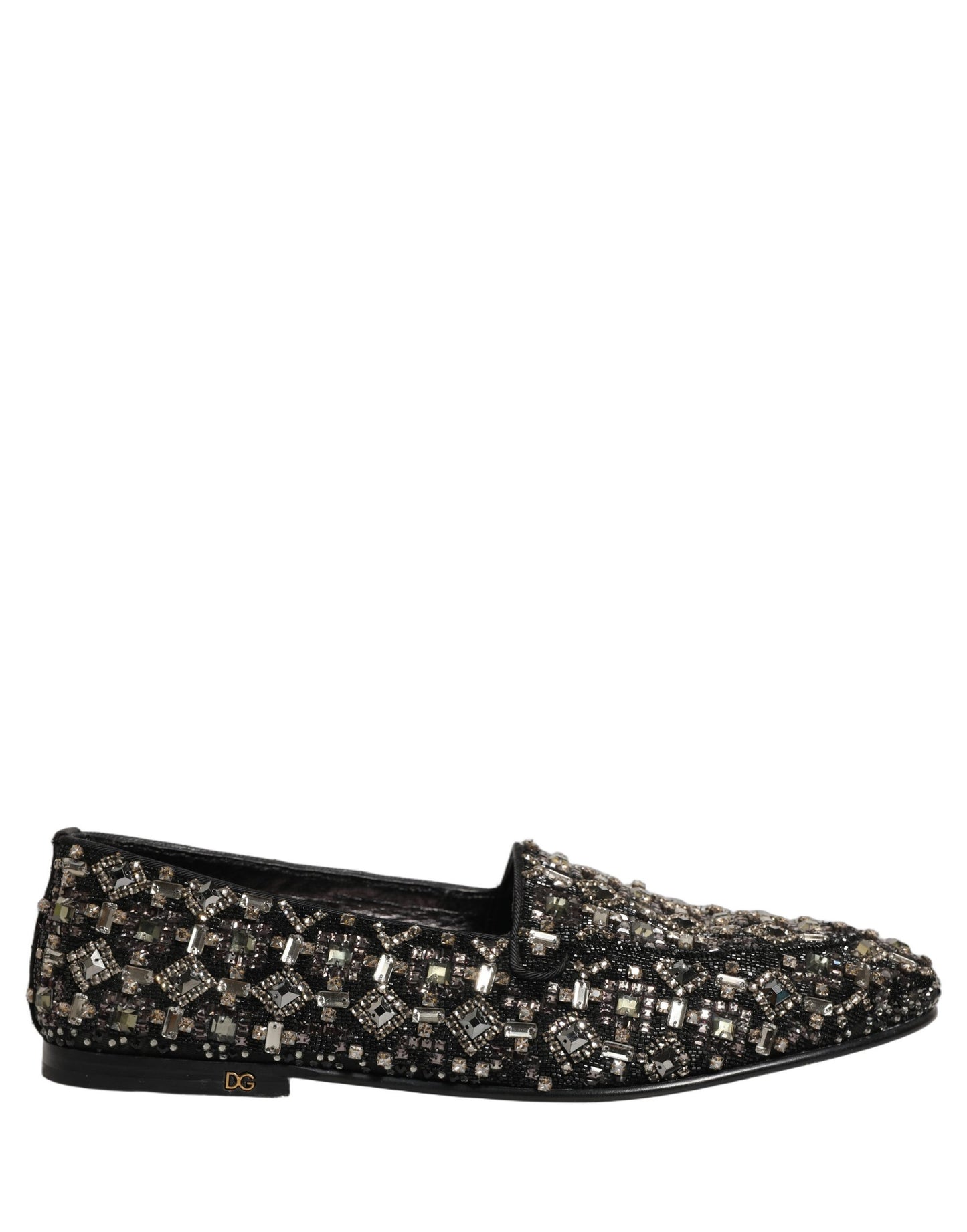 Mocasines Dolce & Gabbana negros con adornos de cristal