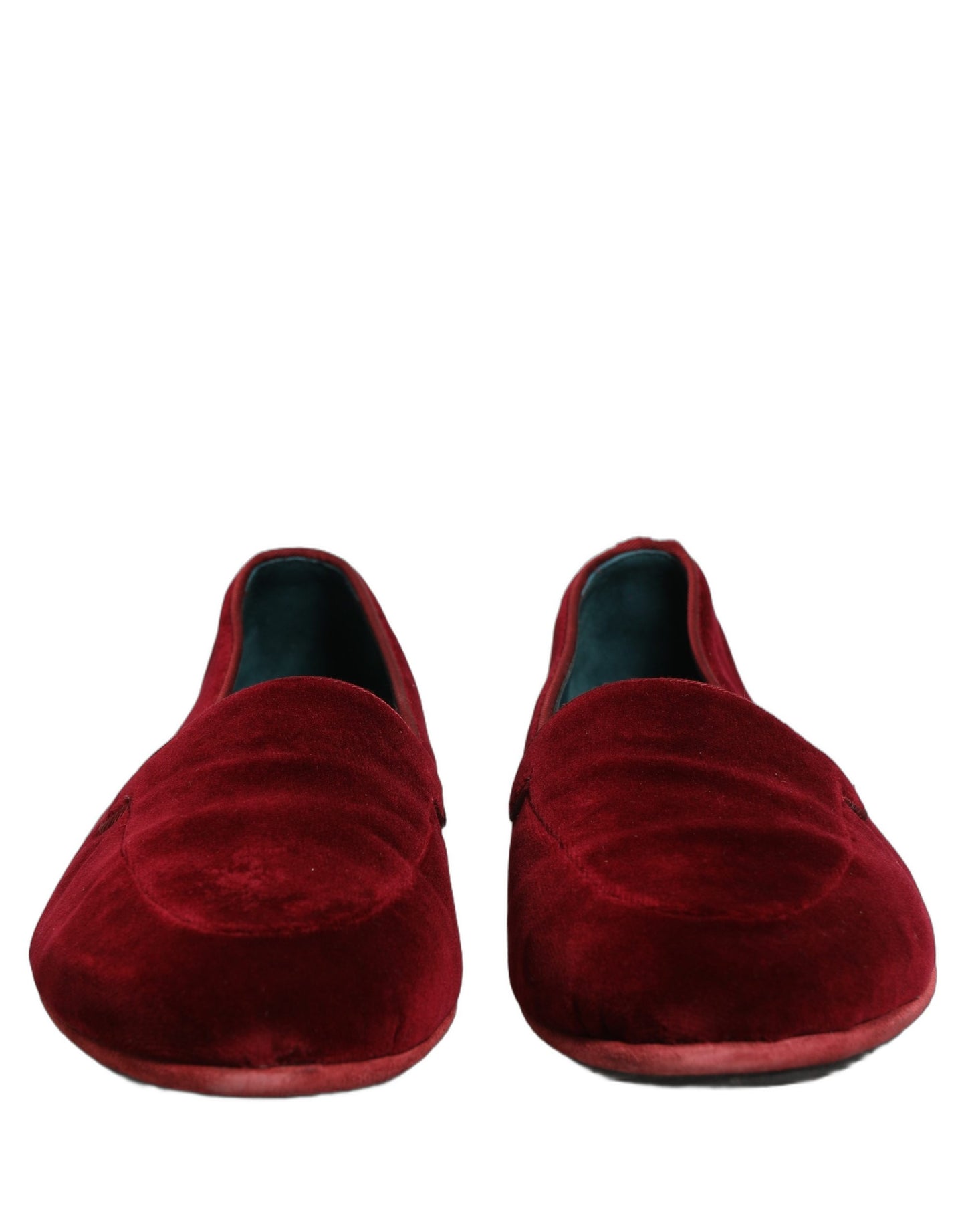 Mocasines Dolce & Gabbana de terciopelo granate para hombre