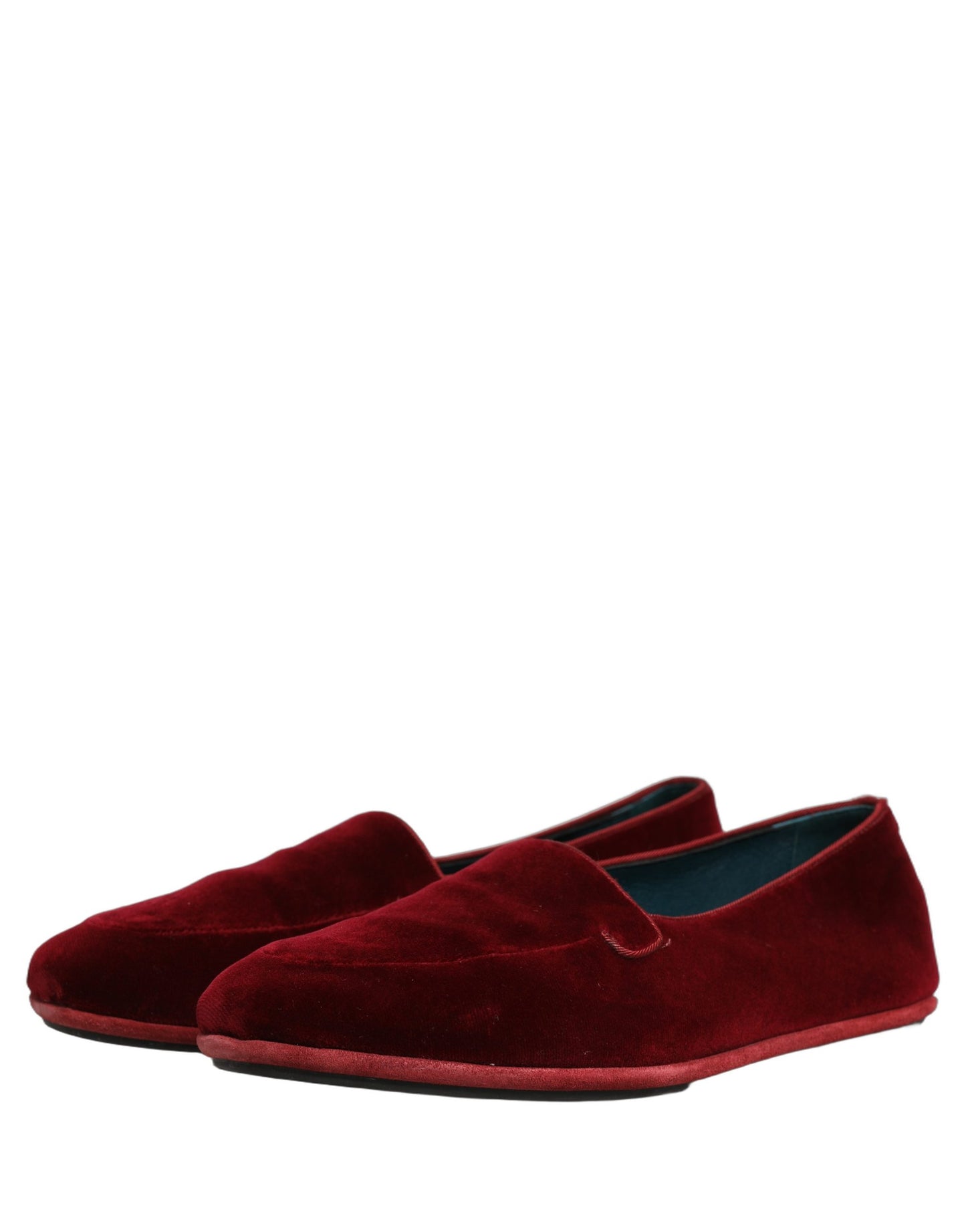 Mocasines Dolce & Gabbana de terciopelo granate para hombre