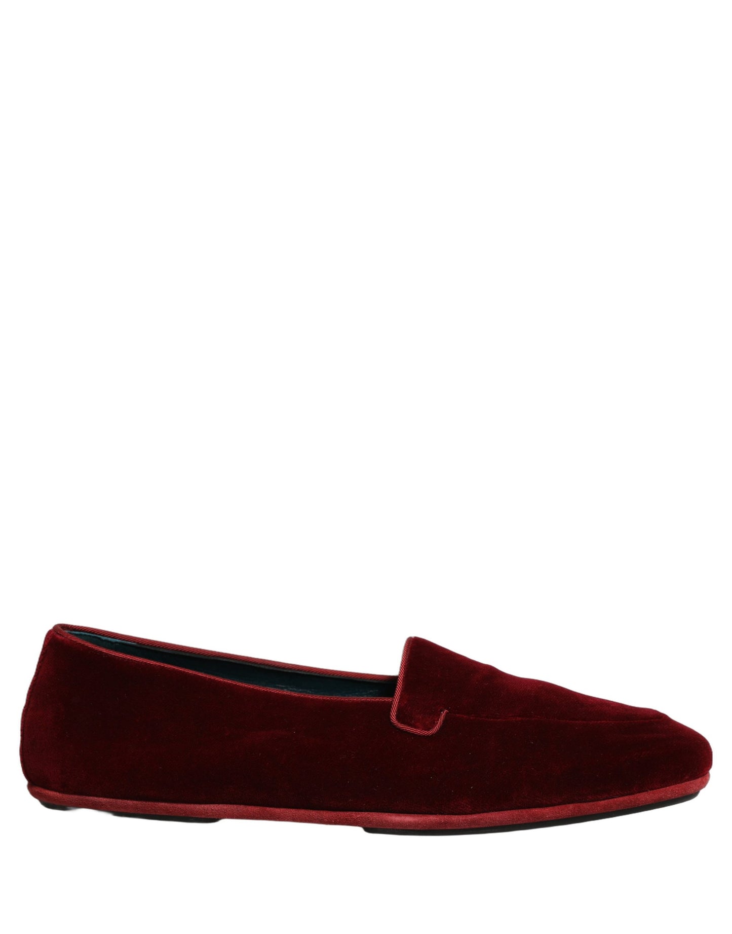 Mocasines Dolce & Gabbana de terciopelo granate para hombre