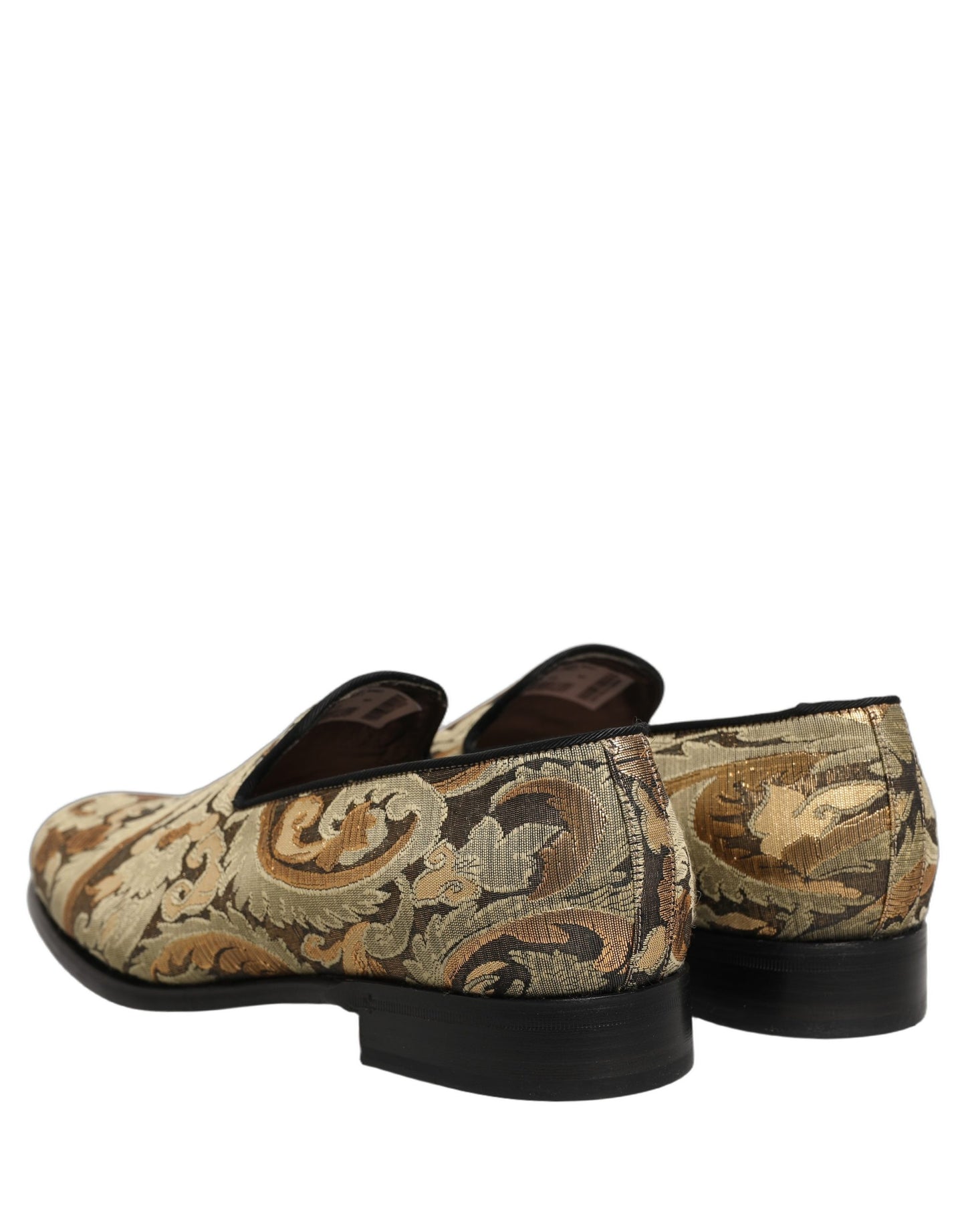 Mocassins de ville à enfiler Dolce & Gabbana en brocart doré pour homme