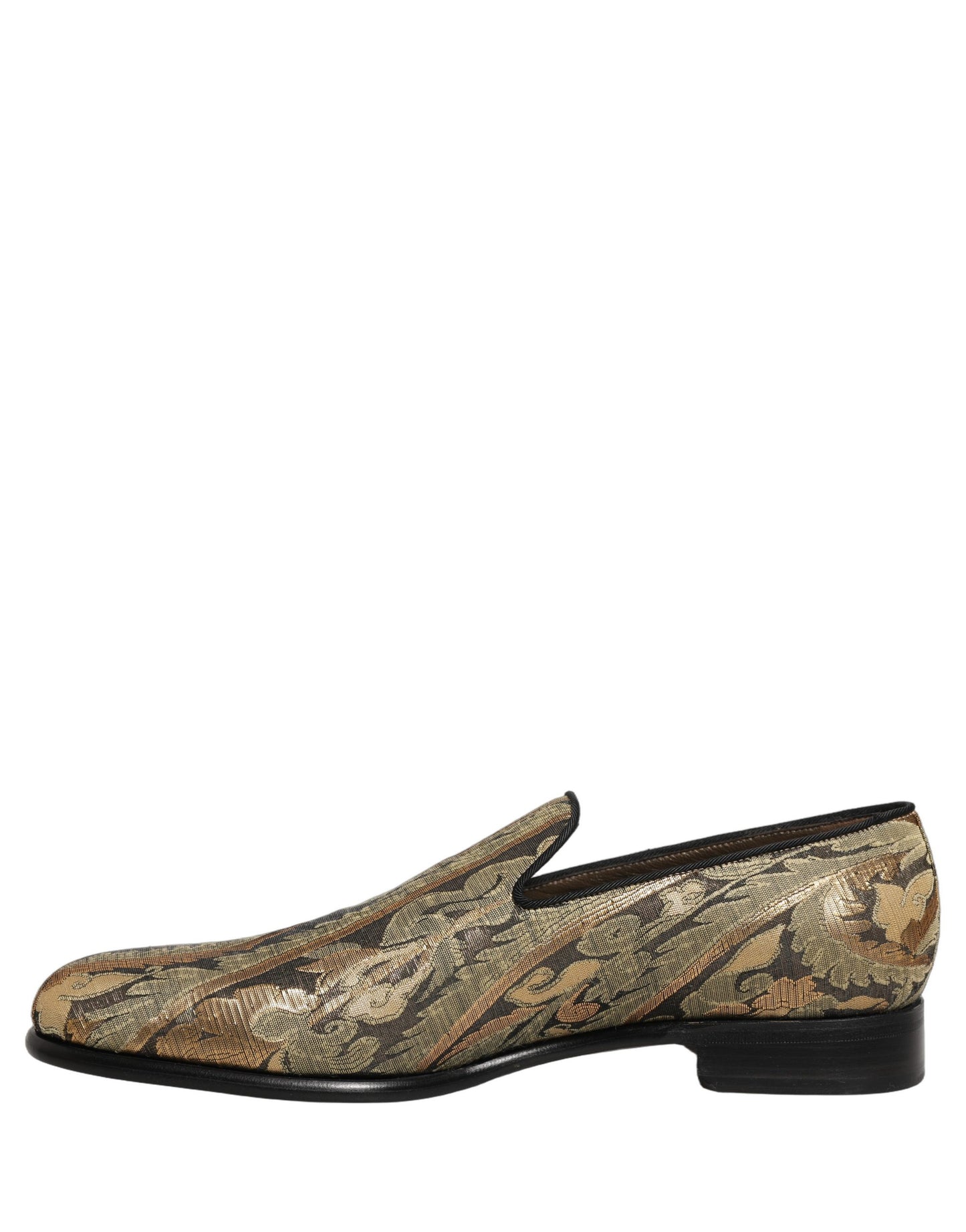 Mocassins de ville à enfiler Dolce & Gabbana en brocart doré pour homme